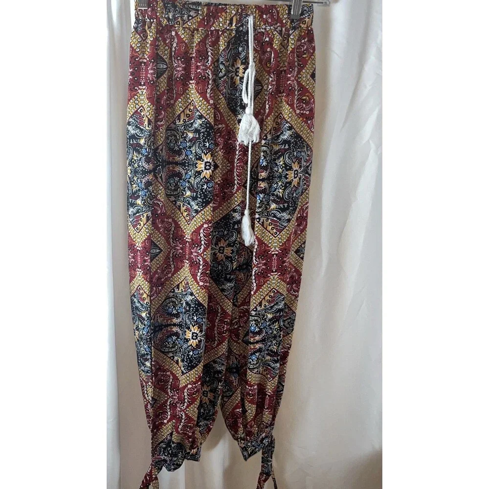 Emery Rose Paisley Women’s Harem Pants Size S Multicolor Bohemian India